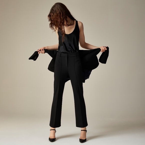 NWT!! J. CREW Cropped Natalia Pants Four-Season Stretch Trousers Black Size 4 - Picture 6 of 16